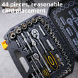 Imagen de Juego de dados 1/2+ 1/4  44 Pz. 4 a 32 mm